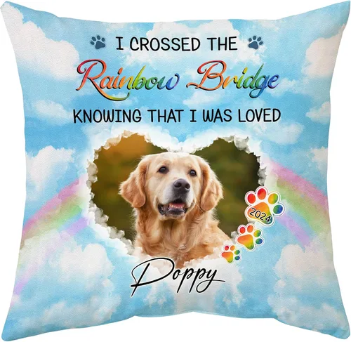 Vista 16 de Hyturtle Almohada personalizada conmemorativa de condolencia con inserción - 12"x12" impresa por ambas caras con nombre personalizado y foto