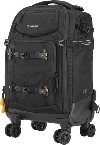 Vista 9 de VANGUARD ALTA FLY 55T G2 DSLR - Mochila convertible para cámara, 8 ruedas giratorias/carretilla, capacidad de 22 litros, capacidad para laptop de 14