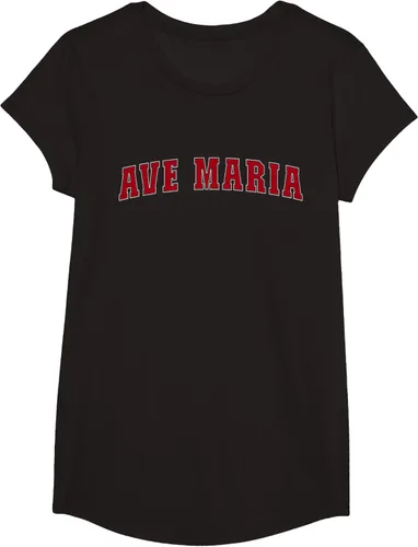Vista 3 de Ave Maria FL Florida - Camiseta, Negro