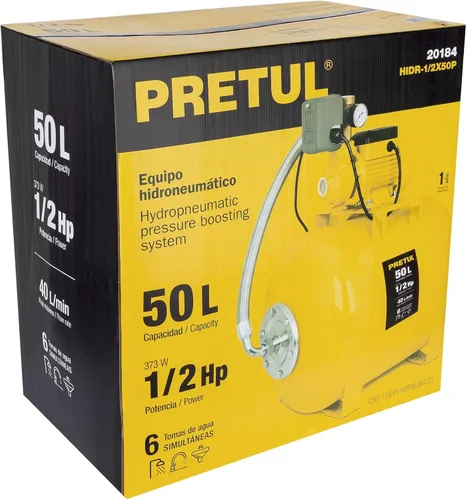 Vista 6 de Bomba de aire 1/2 HP, 50 litros Pretul