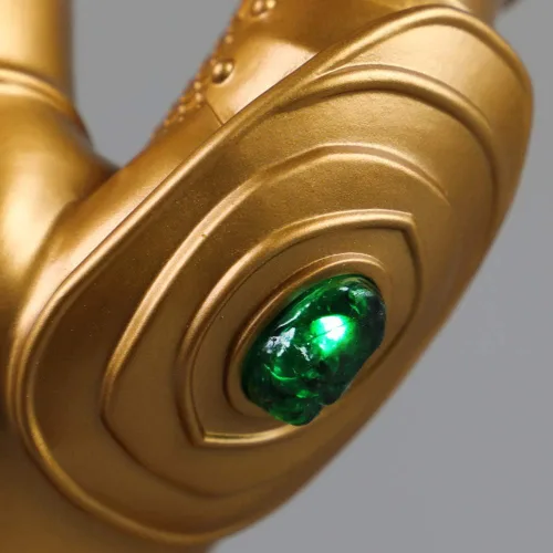 Vista 7 de Thanos Guantes Gems Movable Adulto Cosplay Infinity Gauntlet Brazo con Luces LED