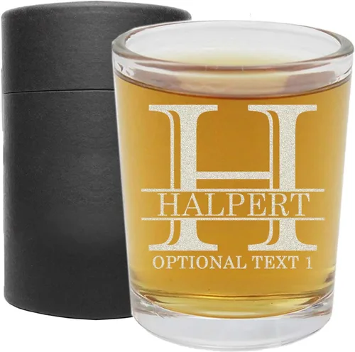 Vista 7 de Vaso de chupito grabado personalizado de 2.5 onzas, 1 paquete, nombre del monograma personalizado, regalos personalizados para hombres y mujeres