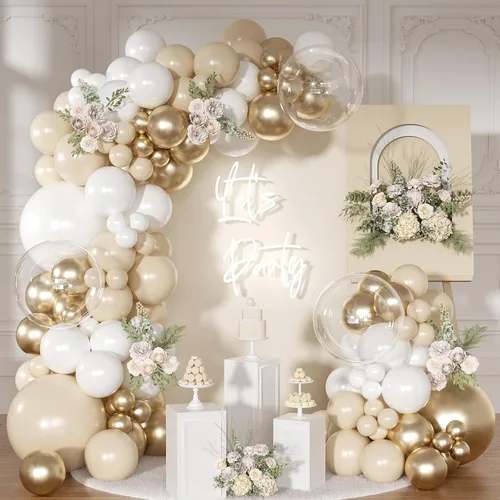 Vista 11 de Kit de arco de globos azul empolvado, 126 piezas, kit de guirnalda de arco de globos azul claro y blanco, incluye globos de macarón para bodas