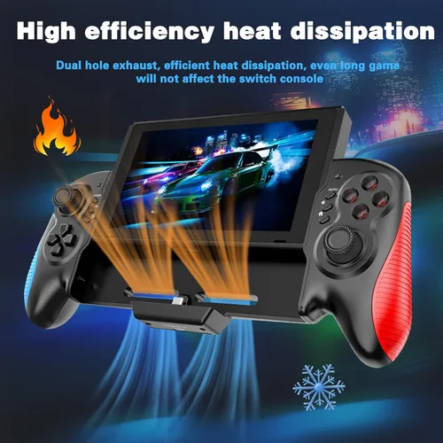 Vista 2 de Tingkengse Controlador de interruptor para Nintendo SwitchOLED, controlador Joypad Switch Pro de una pieza para modo de mano