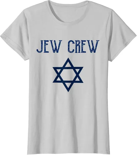 Vista 25 de Camiseta Jew Crew Jewish Star, gris, S