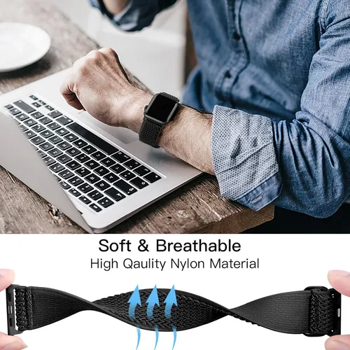 Vista 5 de Lerobo Paquete de 4 correas compatibles con Apple Watch de 1.732 pulgadas, 1.654 pulgadas, 1.772 pulgadas, 1.614 pulgadas, 1.575 pulgadas, 1.575