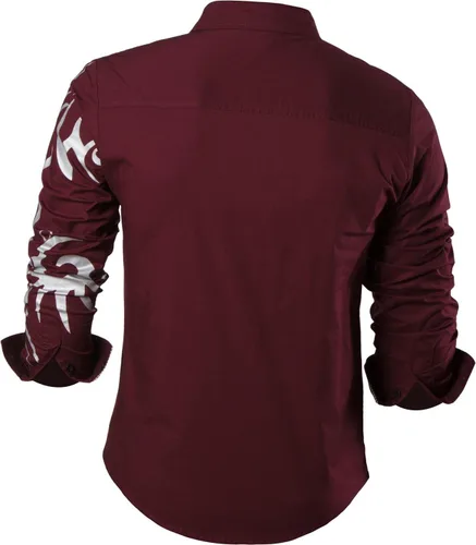 Vista 41 de JZS041, camisa de vestir de manga larga para hombre