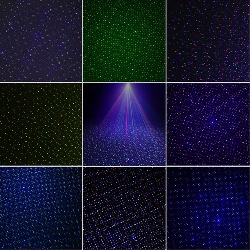 Vista 3 de Luces láser navideñas, proyector de luces láser para jardín al aire libre con movimiento RGB impermeable para Navidad
