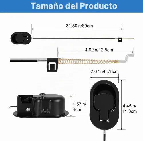Vista 2 de Nonley Piezas de repuesto de mango reclinable de metal resistente con cable, asa reclinable que se adapta a la mayoría de los principales sofás