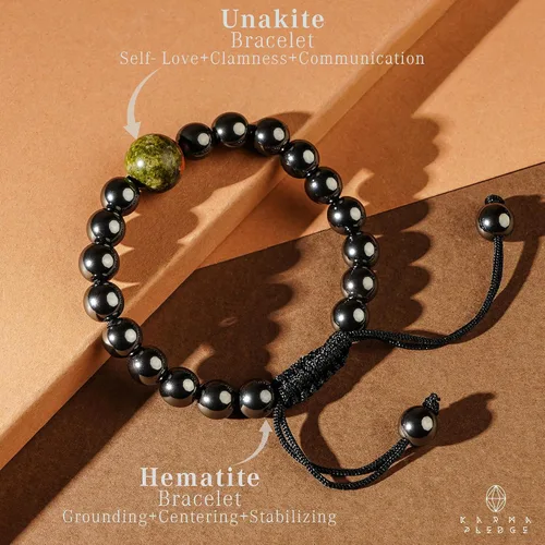 Vista 36 de Pulseras de cristal curativo para mujeres y hombres, espiritual, energía positiva y equilibrio, pulseras de cuentas de cristal natural hechas a mano