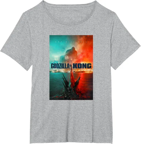 Vista 42 de Godzilla vs Kong - Camiseta oficial con póster, Negro