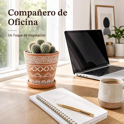 Vista 8 de Cedilis Paquete de 2 macetas de terracota de 5 pulgadas con platillos