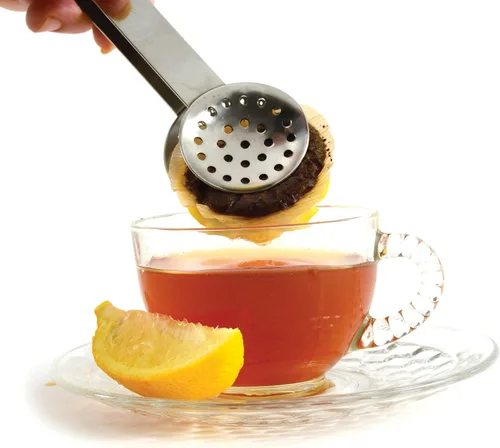 Vista 2 de Norpro Exprimidor de bolsas de té redondas de acero inoxidable, talla única