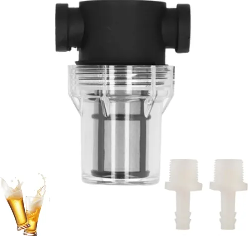 Vista 5 de Cyrank Inline Beer Filter, Beer Inline Filter Strainer Beer Brewing Filter Beer Mesh Filter for Home Brewing 150 80 Mesh Water and Beer Filtering