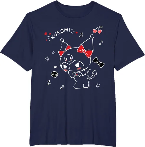 Vista 50 de Kuromi Camiseta Mischievous Tee Shirt Negro