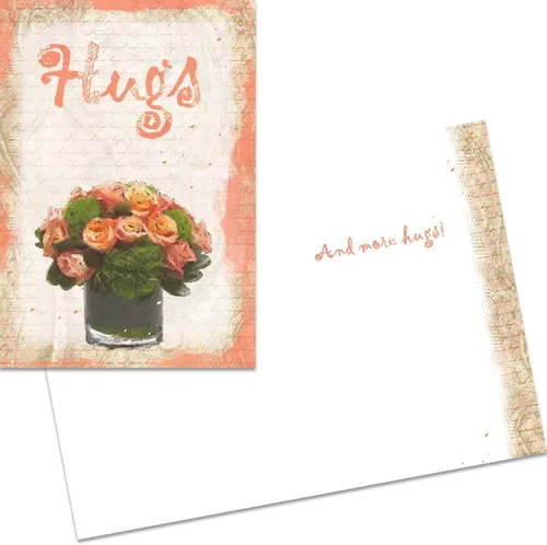 Vista 5 de Smiling Wisdom - Abrazos y más abrazo condolencias condolencias consolador tarjeta de felicitación y bufanda regalo set - Mujer - Coral