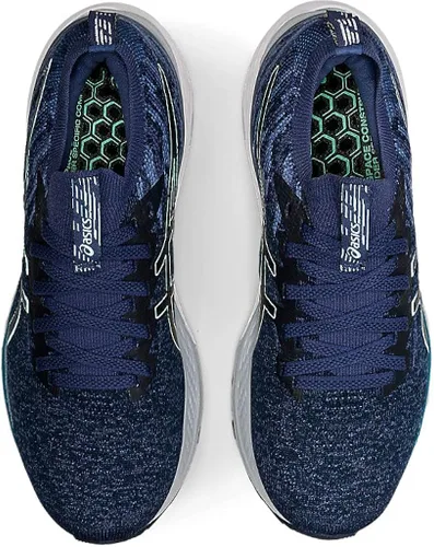 Vista 6 de ASICS Gel-Kayano 28 - Tenis de correr de punto de malla para mujer, Azul