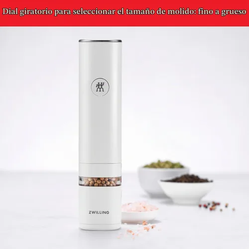 Vista 4 de ZWILLING Enfinigy - Molinillo eléctrico para sal/pimienta, color blanco