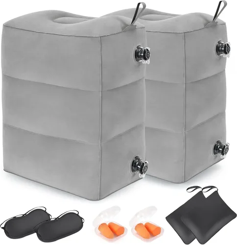Vista 8 de Almohada Reposapiés Inflable Negro
