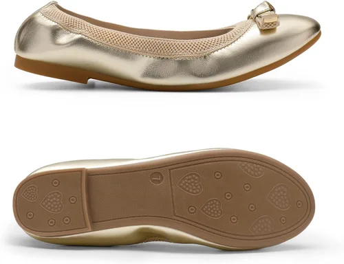 Vista 3 de DREAM PAIRS Cómodo vestido de ballet para mujer, bonitos zapatos planos plegables para trabajo