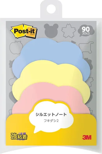 Vista 13 de Post-it SSS-YA2 Notas adhesivas fuertes, diseño de silueta, hortensia 2.7 x 2.7 pulgadas (2.717 x 2.717 in), 30 hojas x 3 almohadillas