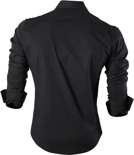 Vista 39 de jeansian - Camisas de manga larga de ajuste entallado para hombre (8397), con botones, informales y de vestir.