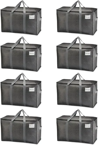 Vista 20 de VENO - Paquete de mudanzas, cajas de almacenamiento para embalaje universitario con tapas alternativas, para dormitorio, extragrande, asas