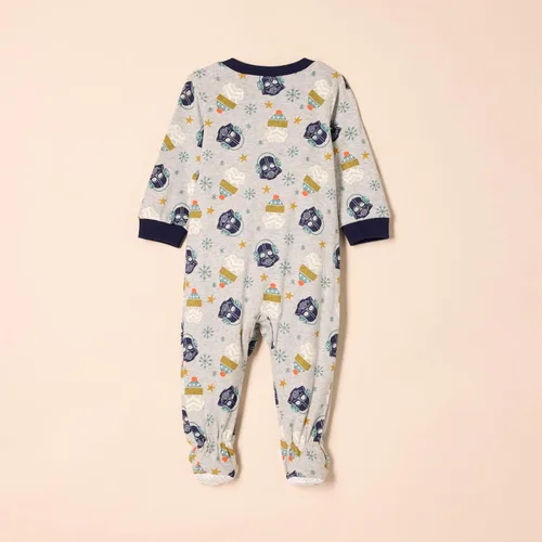 Vista 3 de Tienda Essentials Disney Marvel Star Wars - Pijama unisex de algodón con pies para bebés y niños pequeños, paquete múltiple