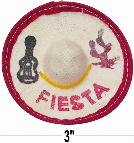 Vista 2 de 12 Mini Fiesta Sombrero, 3 pulgadas de ancho Mini sombreros (12)