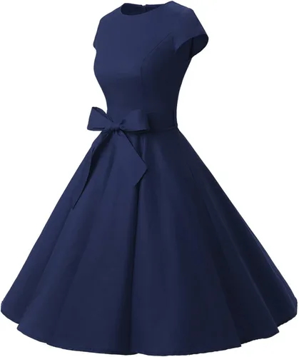 Vista 16 de Dressystar - Vestidos clásicos de fiesta con mangas casquillo, estilo Rockabilly y retro de la década de 1950
