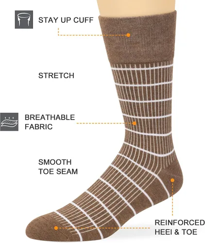 Vista 21 de KM Legend mens Dress Socks Classic Fine Lightweight for Formal and Casual Wear (5 Pair Pack)
