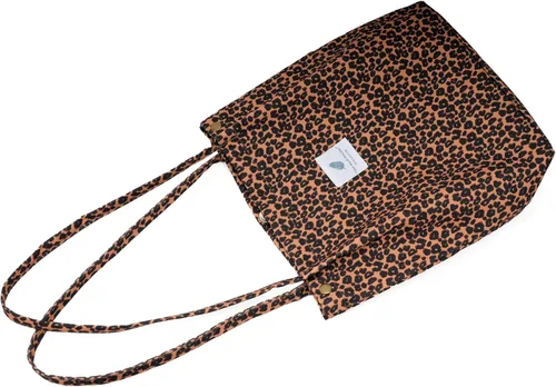 Vista 2 de Linda bolsa de pana para mujer, bolsas de hombro de lona para viajes y compras