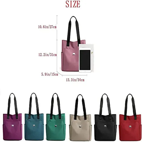 Vista 5 de Bigbicc - Bolso de hombro Bigbic 2023 de nailon impermeable, bolsa de mano ligera de gran capacidad