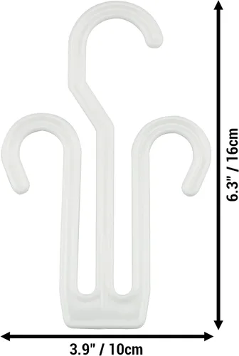 Vista 3 de IFAMIO Paquete de 20 perchas de plástico blanco para secado de zapatos, ligeras, duraderas, resistentes, de secado rápido, ideales para el hogar