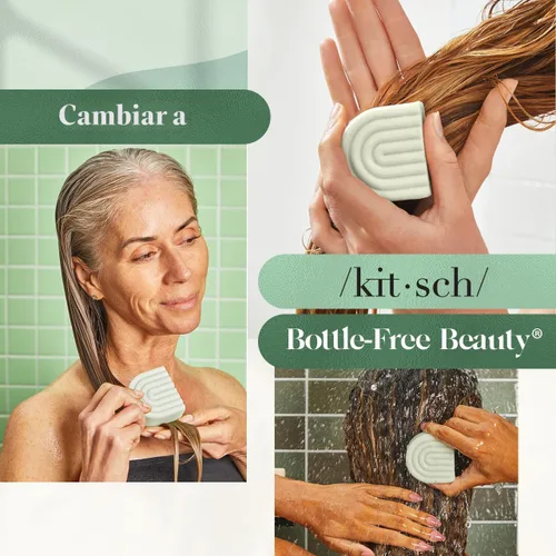 Vista 7 de Kitsch Barra acondicionadora de cabello con romero y biotina para dar volumen y espesar – Acondicionador hidratante y limpiador para cabello
