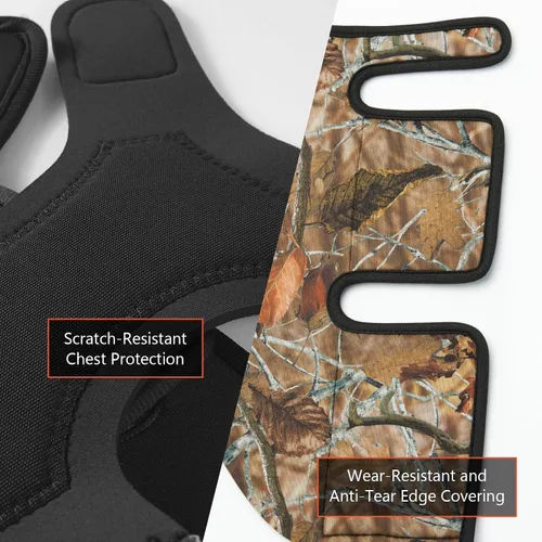 Vista 3 de BASSDASH Chaleco de caza ajustable de neopreno con camuflaje para perros, protección impermeable para el pecho