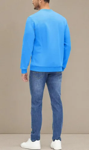 Vista 83 de MAGCOMSEN Sudadera de cuello redondo para hombre de manga larga casual cálida de forro polar