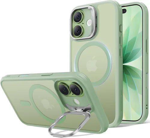 Vista 49 de ESR Funda para iPhone Air con soporte de almacenamiento, compatible con MagSafe, protección contra caídas de grado militar, funda magnética