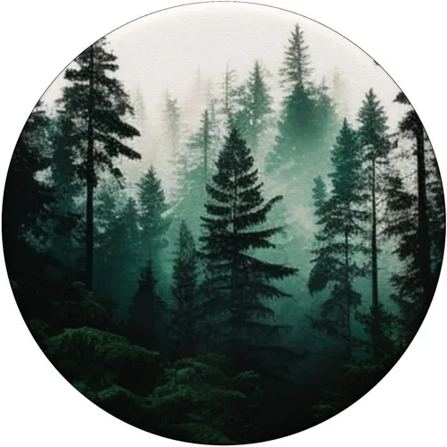 Vista 3 de Bosque de pino, bosque, naturaleza, verde, para exteriores, explora PopSockets intercambiables PopGrip