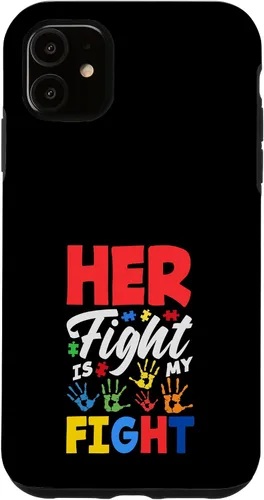 Vista 8 de Her Fight is My Fight Autism Awareness Case for iPhone XR