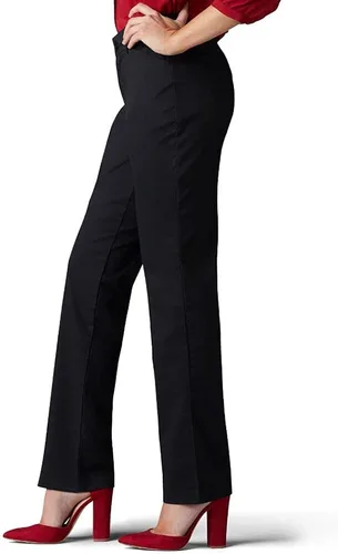 Vista 2 de Lee Pantalón de pierna recta para mujer, sin arrugas, ajuste relajado