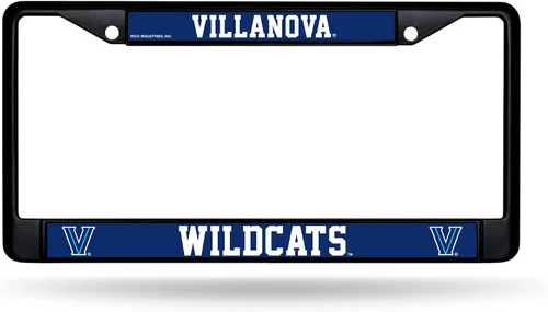 Vista 28 de Rico Industries NCAA Marco cromado negro estándar con insertos de calcomanías de 12 x 6 pulgadas, accesorio para automóvil y camión