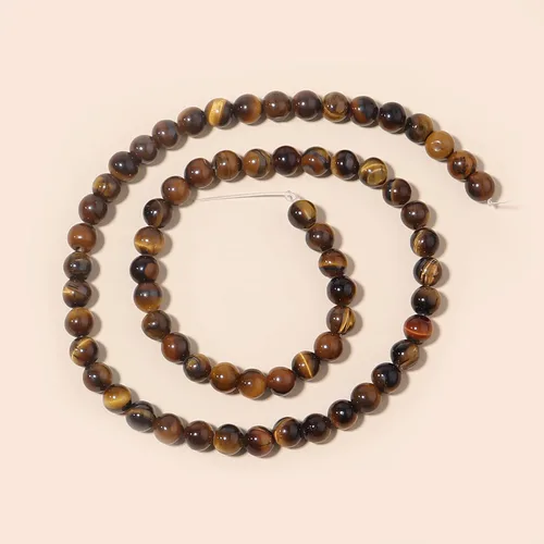 Vista 8 de Cuentas redondas sueltas de hematita negra natural de 0.236 pulgadas, poder curativo para hacer joyas, pulseras y collares