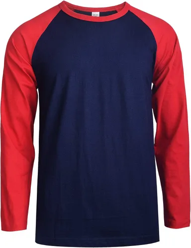 Vista 12 de TOP PRO Camiseta de béisbol de algodón raglán de manga larga para hombre