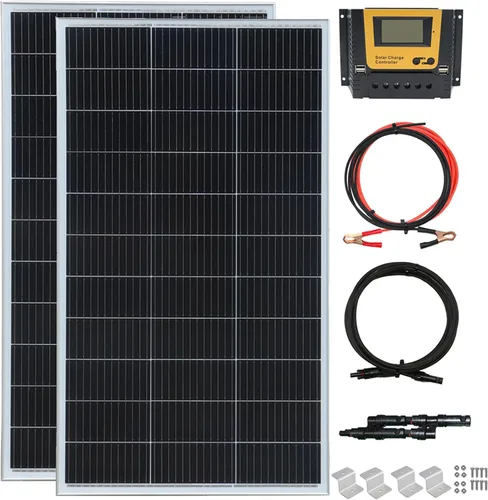 Vista 9 de Kit de panel solar de 20 W y 12 V para mantenedor de batería de coche y barco