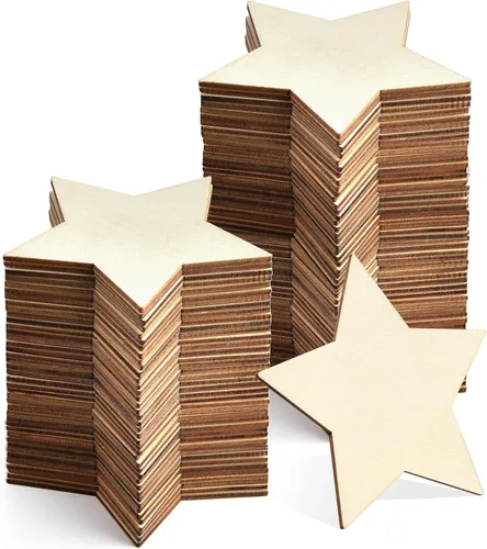 Vista 8 de 60 piezas de círculos de madera sin terminar de 5 pulgadas en blanco redondo natural rebanadas de madera recortadas azulejos de madera