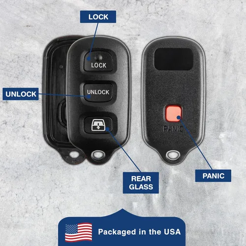 Vista 6 de KeylessOption Carcasa para llavero de acceso remoto sin llave (solo la carcasa), Negro