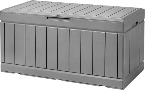 Vista 24 de Devoko Caja de cubierta de 29 galones, caja de almacenamiento al aire libre de resina impermeable Bloqueable y resistente a los rayos UV