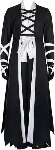 Vista 2 de Kurosaki - Disfraz para cosplay de Kurosaki, uniforme de capa negra, conjunto completo de kimono