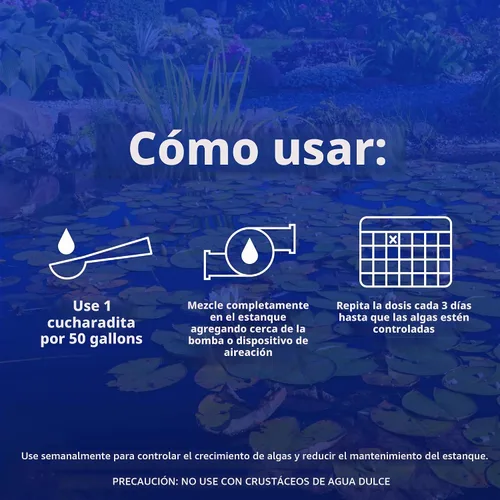Vista 4 de API POND ALGAEFIX - Botella de 8 onzas para control de algas